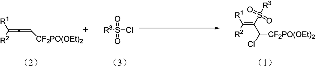 1,1-difluoro-3-sulfonyl-2-chloro-3-butenyl phosphonate compound and synthetic method and application thereof