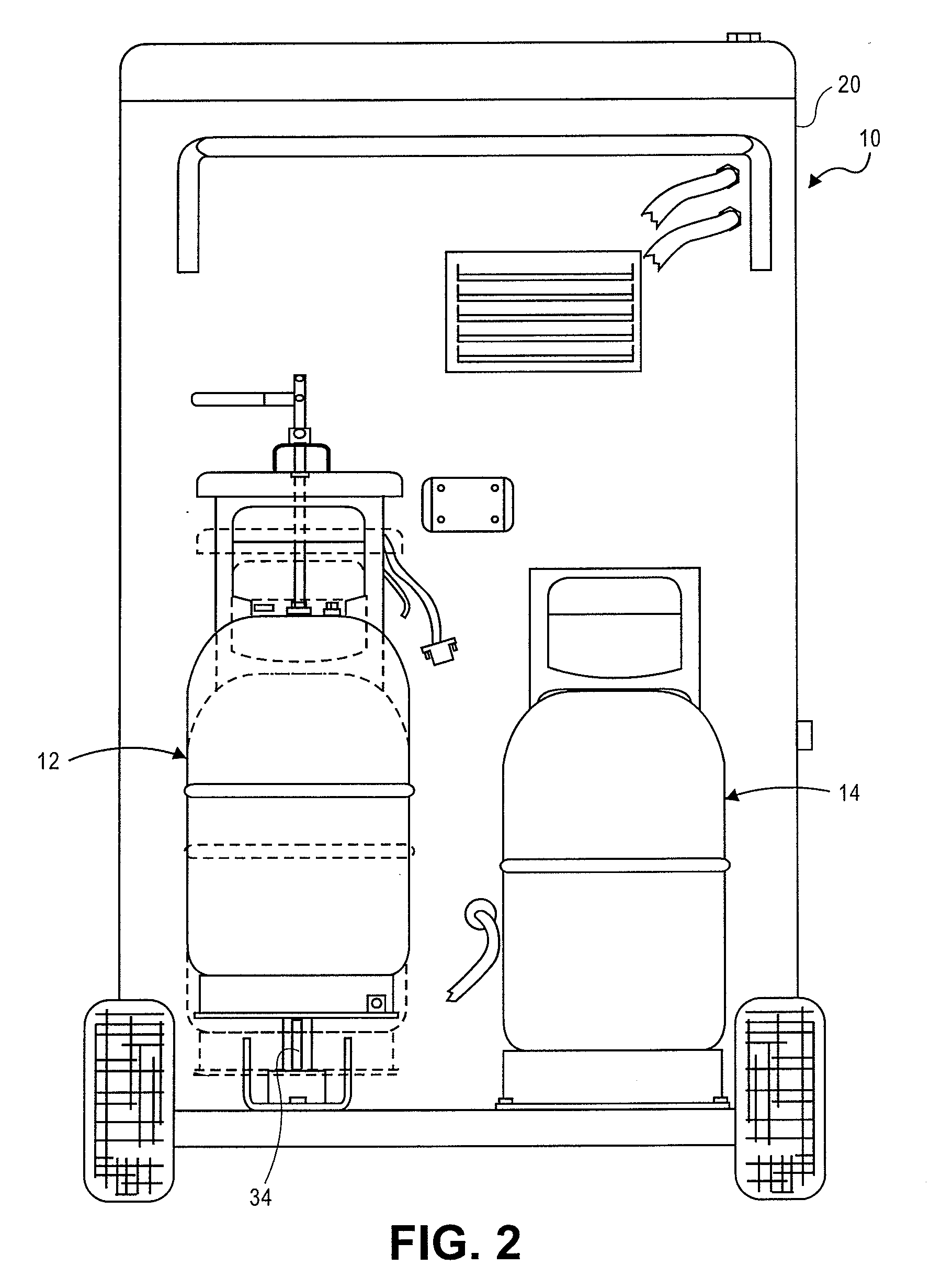 Apparatus to Clear Oil from the Hoses and Front End of a Recovery Recharge Machine