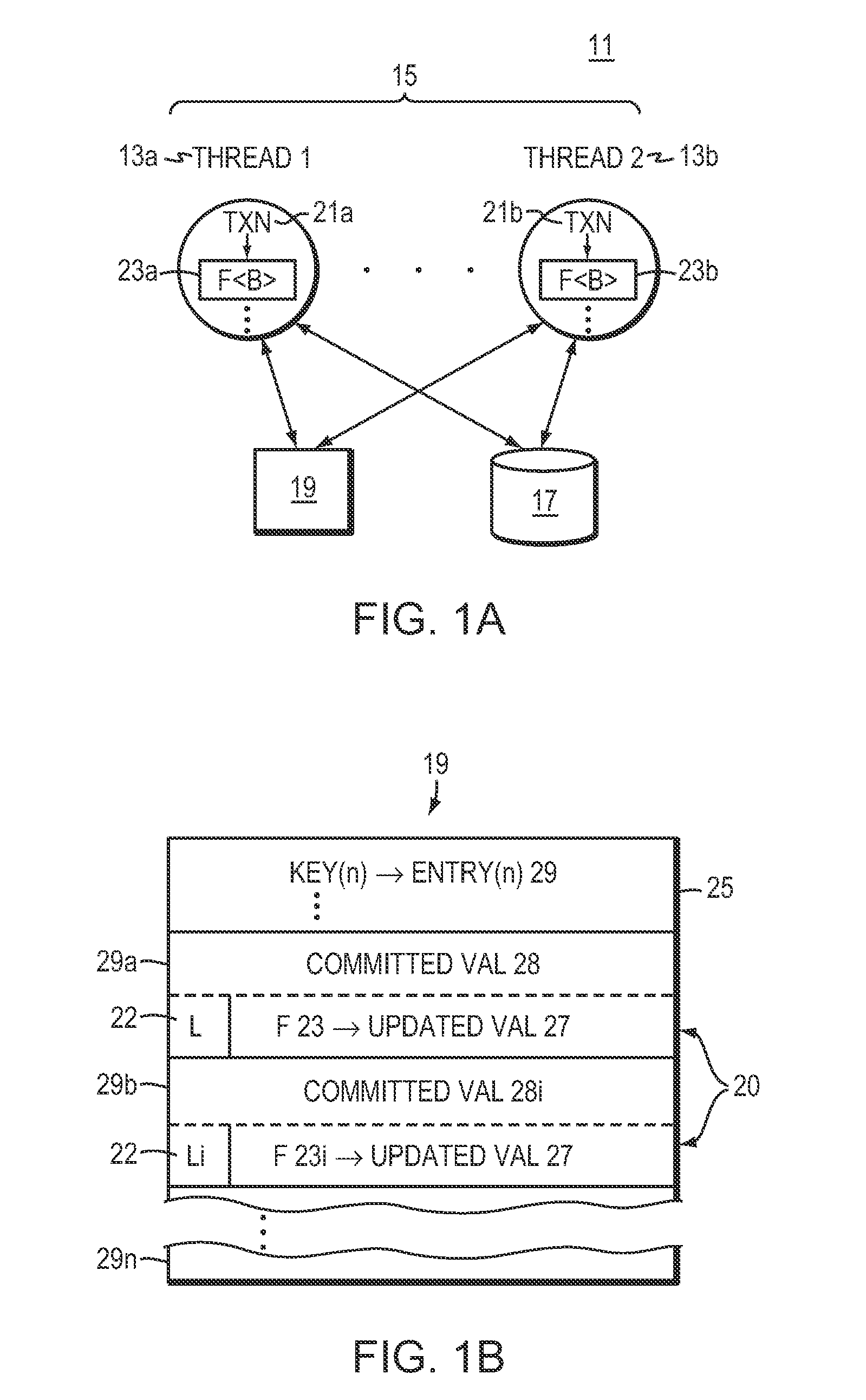 Method for coordinating updates to database and in-memory cache