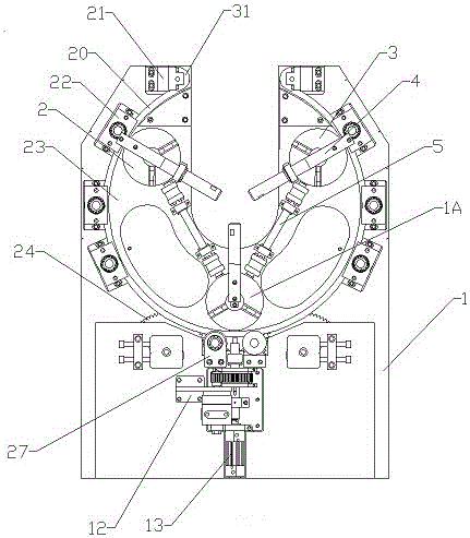 Open three-jaw self-centering rotary device