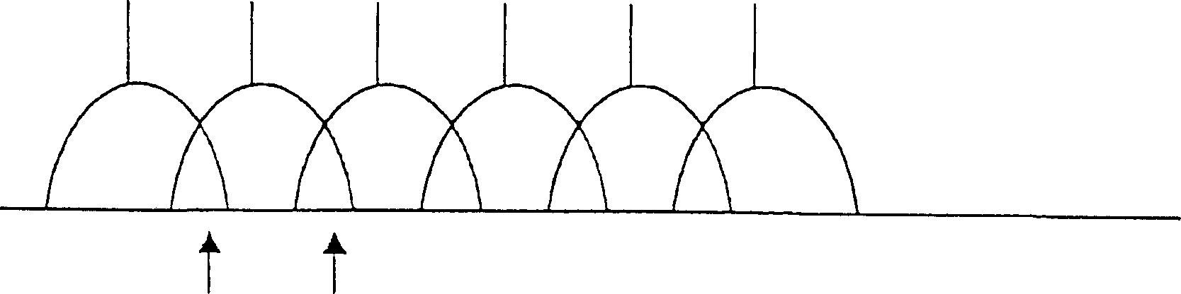 Frequency distribution plan having shared signals on left and right with filtration and transmission system thereof