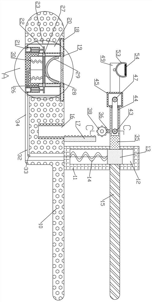 Clamping type hot air pipe contracting device and using method thereof