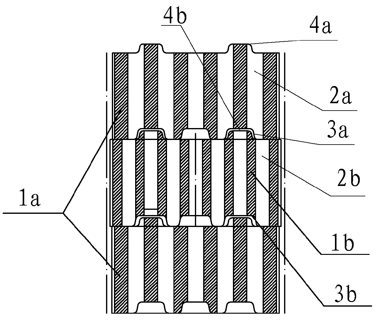 Combination checker brick with two types of different brick structures