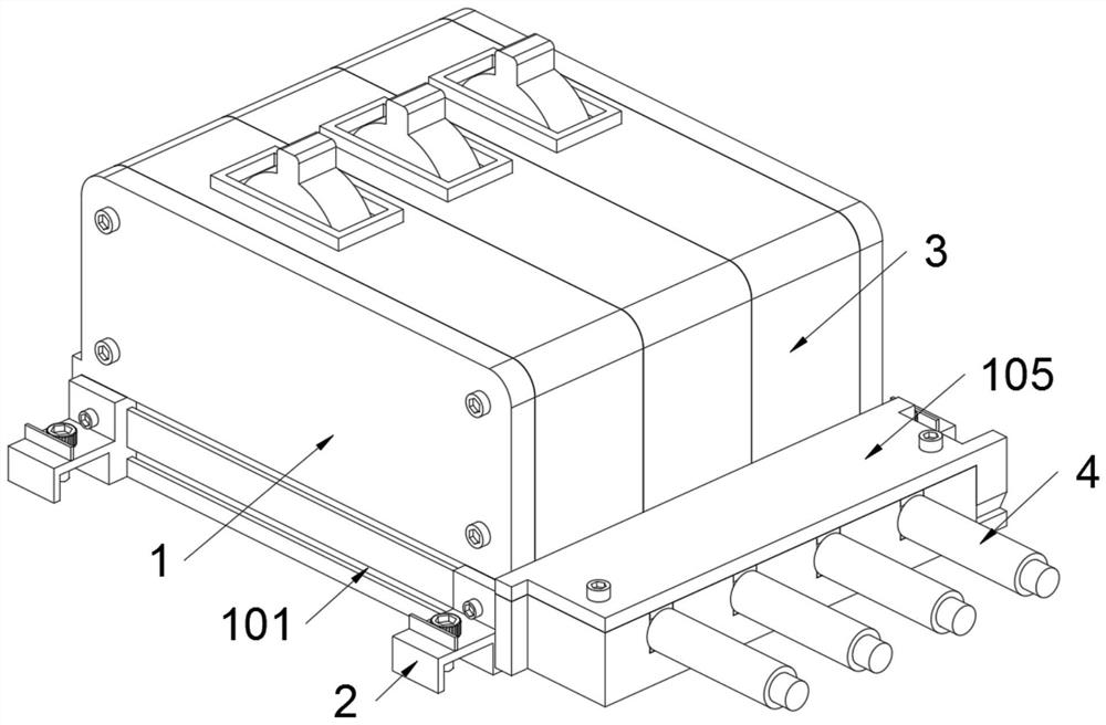 Switching mechanism with cable peeling and cutting functions