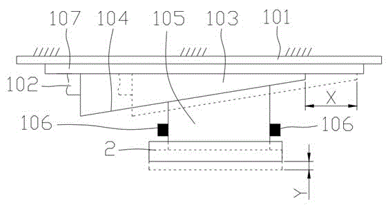 Magnetic micro-displacement platform type ladder angle mirror laser interferometer, calibration method and measurement method