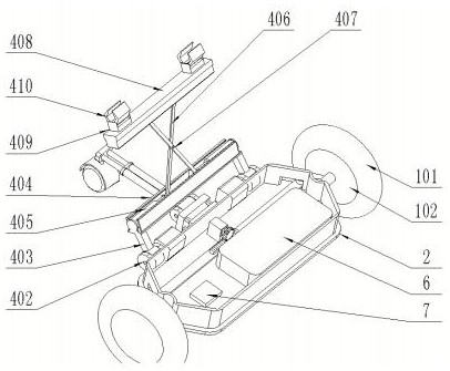 A shopping cart recycling robot