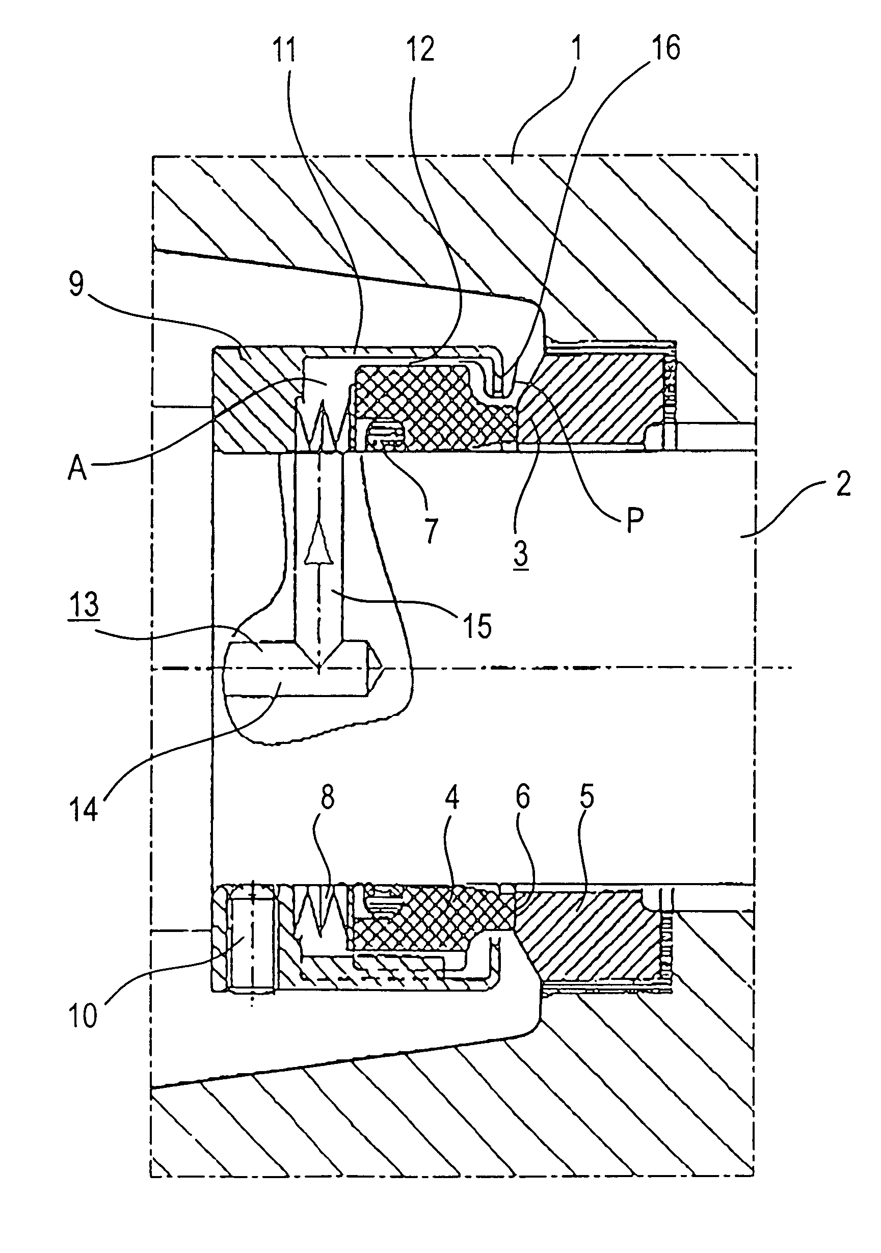 Arrangement of a shaft with a mechanical face seal mounted thereon