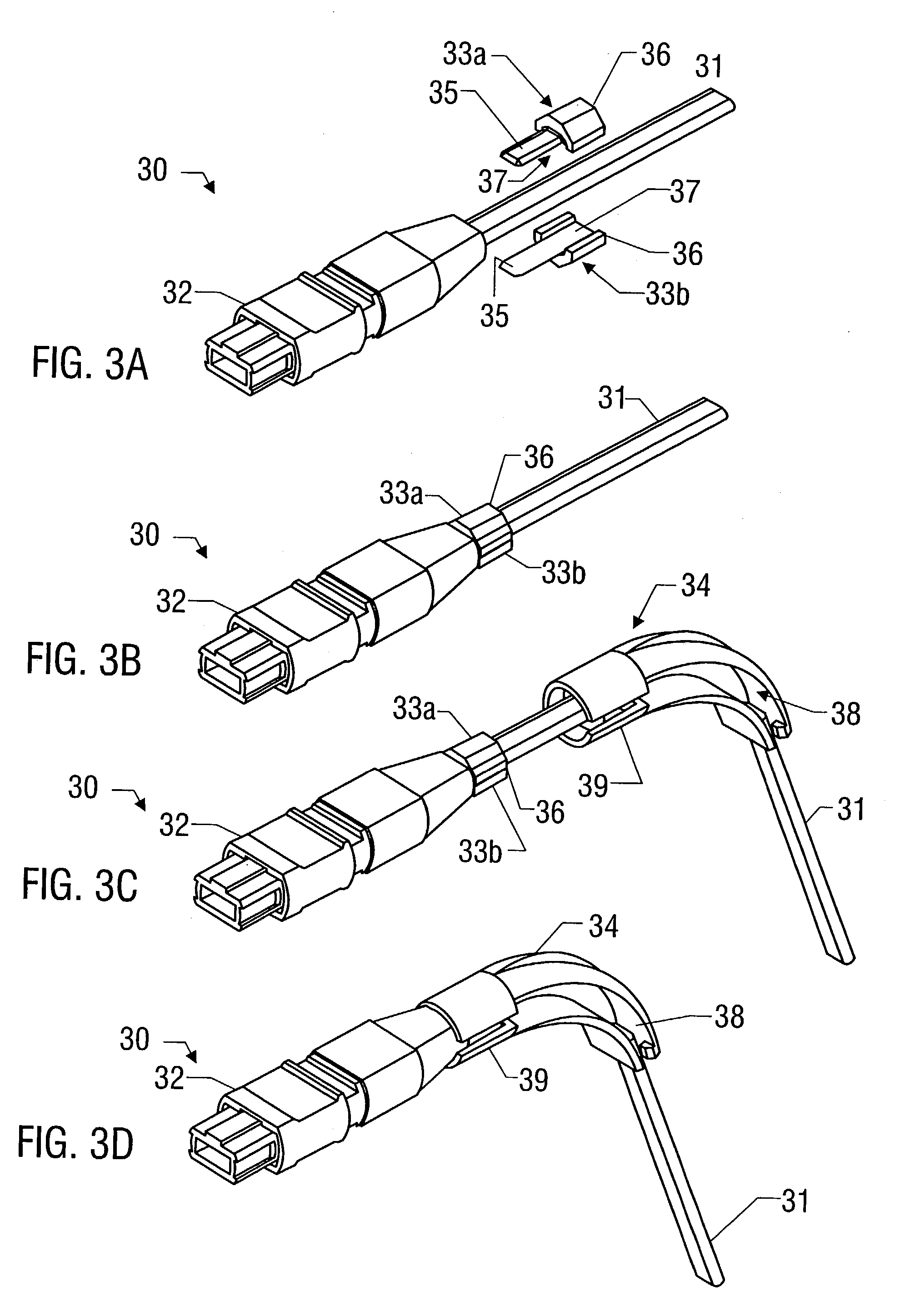 Modified, field installable, field adjustable flexible angled boot for multi-conductor cables and process for installing the same