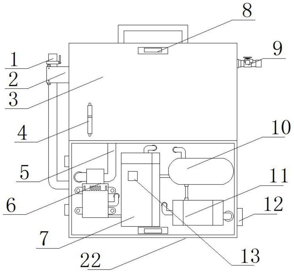 Fire early warning, alarming and fire extinguishing system arranged on entrance security door