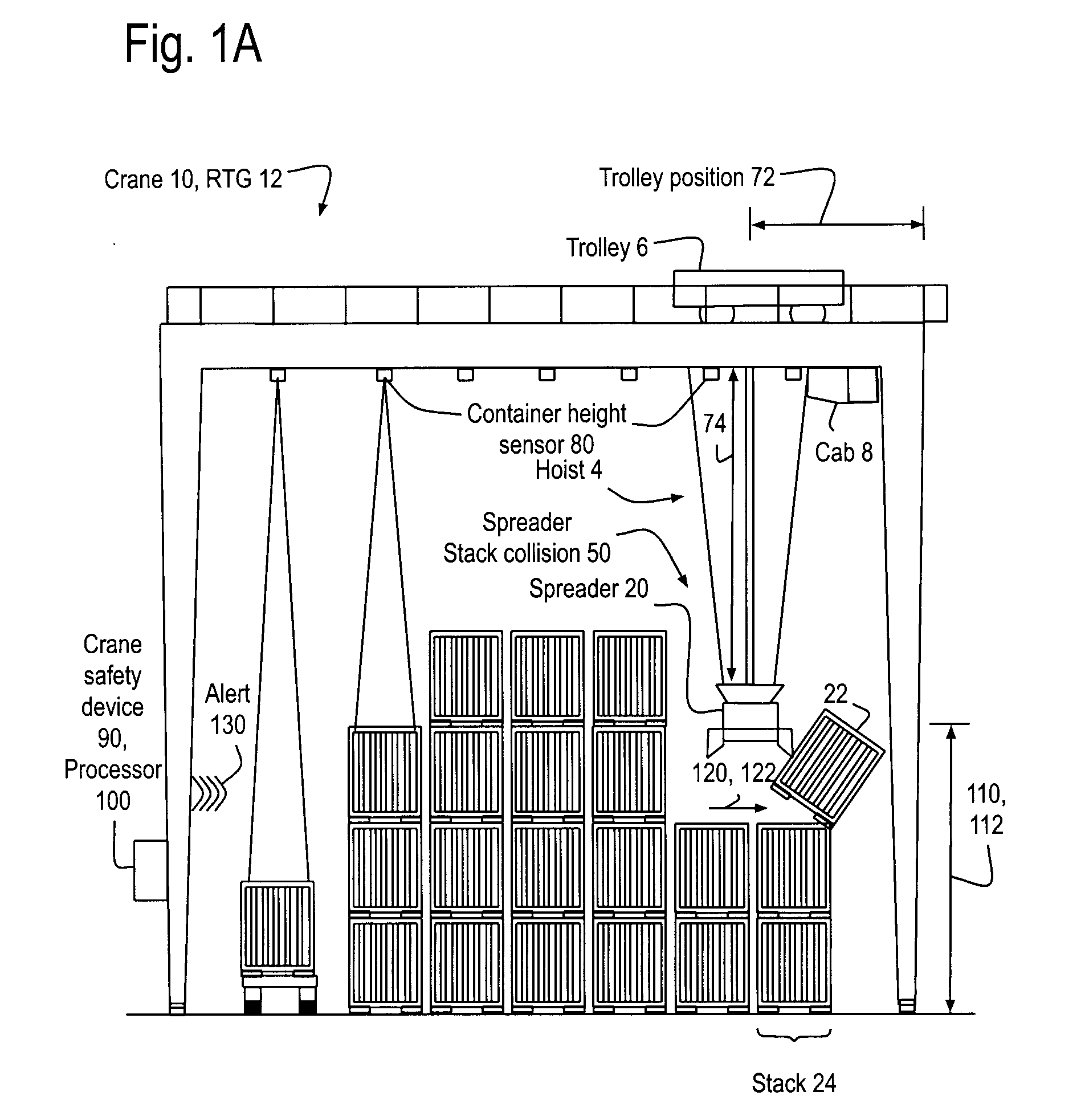 Method and apparatus for crane topple/collision prevention