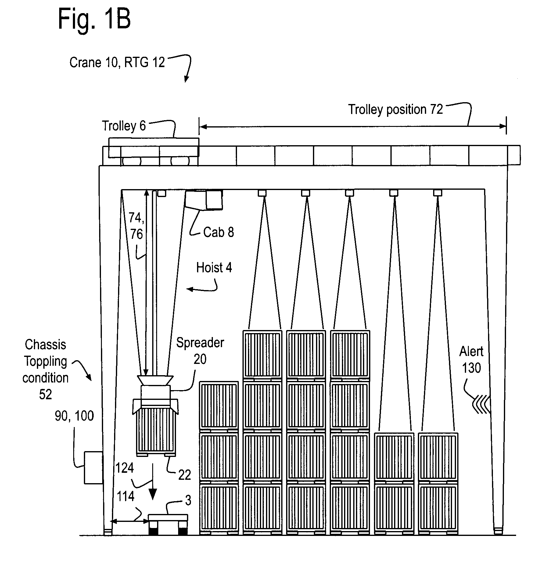 Method and apparatus for crane topple/collision prevention