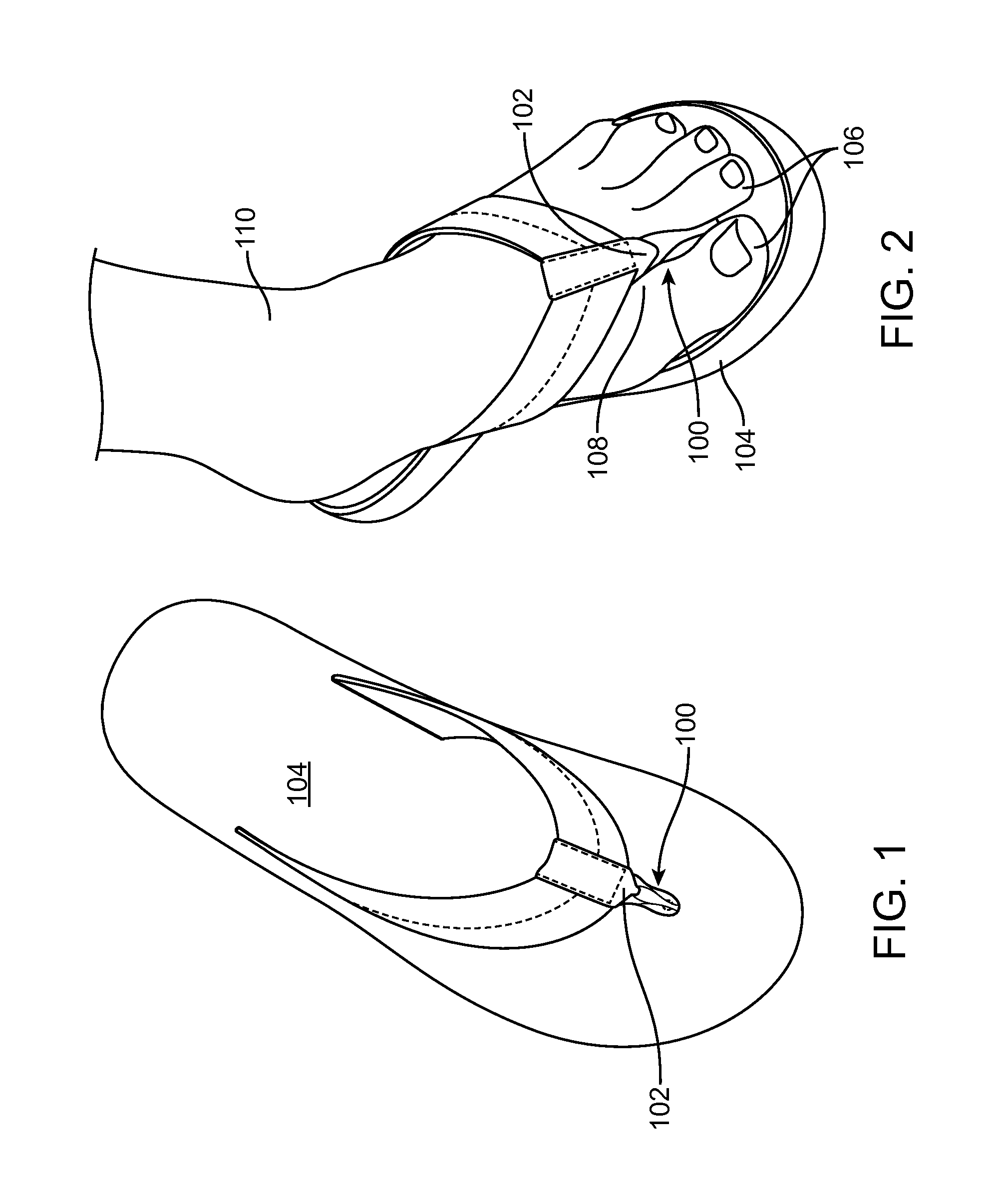 Device for wearing thong-type sandals