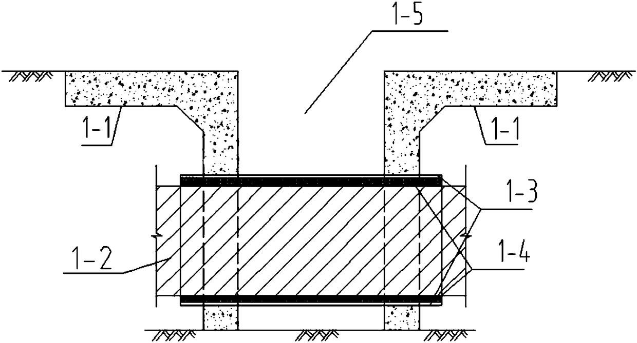 Underground continuous wall pipeline in-situ protection construction method