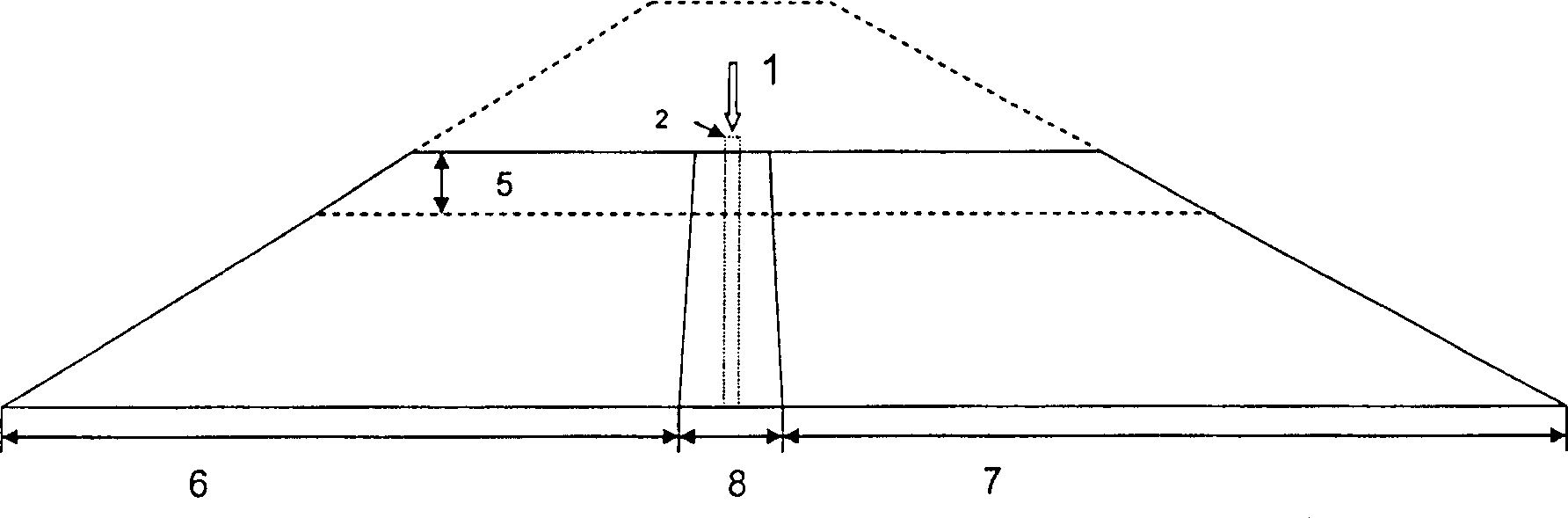 Construction method for rock-fill concrete dam