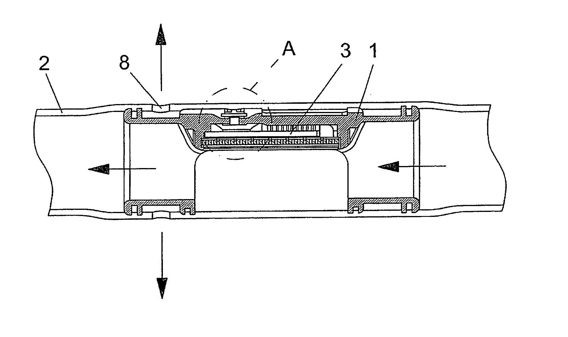 Self-compensating drip irrigation emitter, comprising a unidirectional flow device