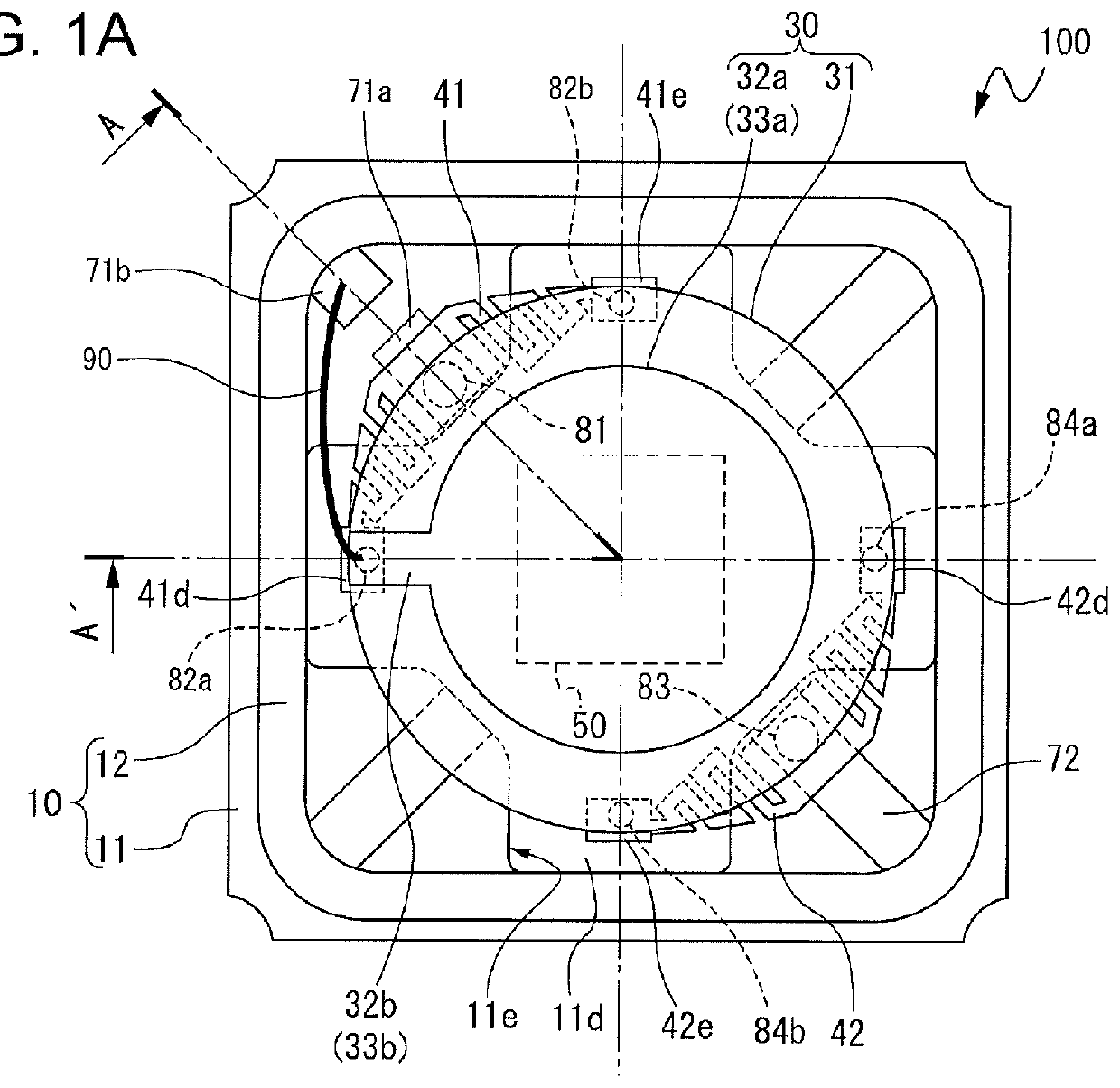 Vibration device, electronic apparatus, and mobile object