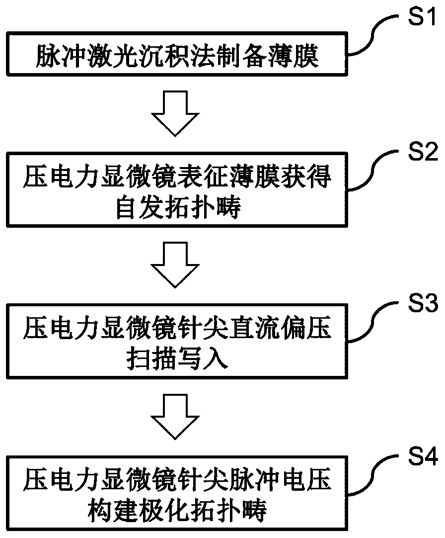 Construction method of high-density polarized topological domain array