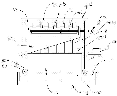 Magnetic separation device for scrap iron