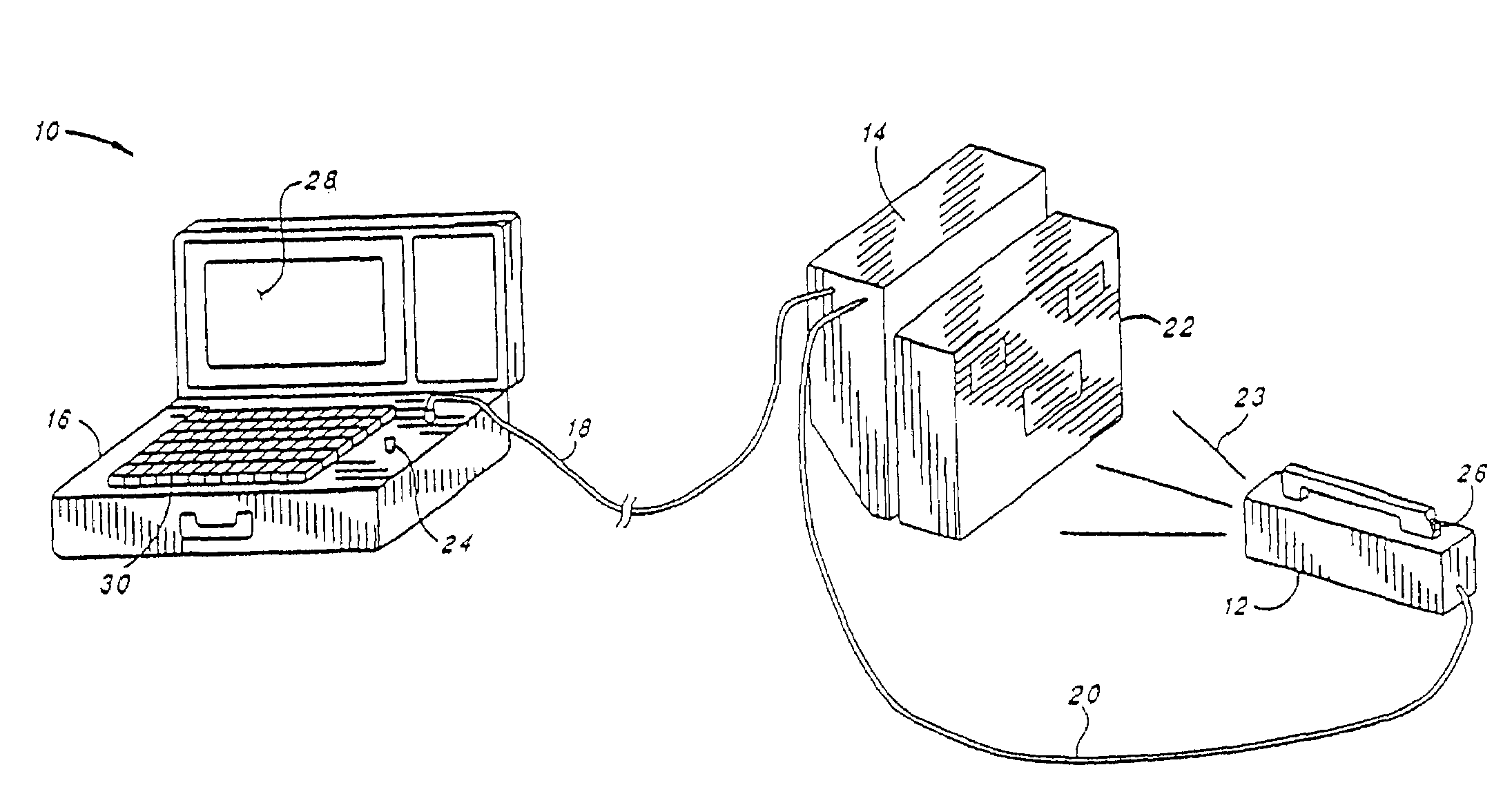 Portable, digital X-ray apparatus for producing, storing, and displaying electronic radioscopic images