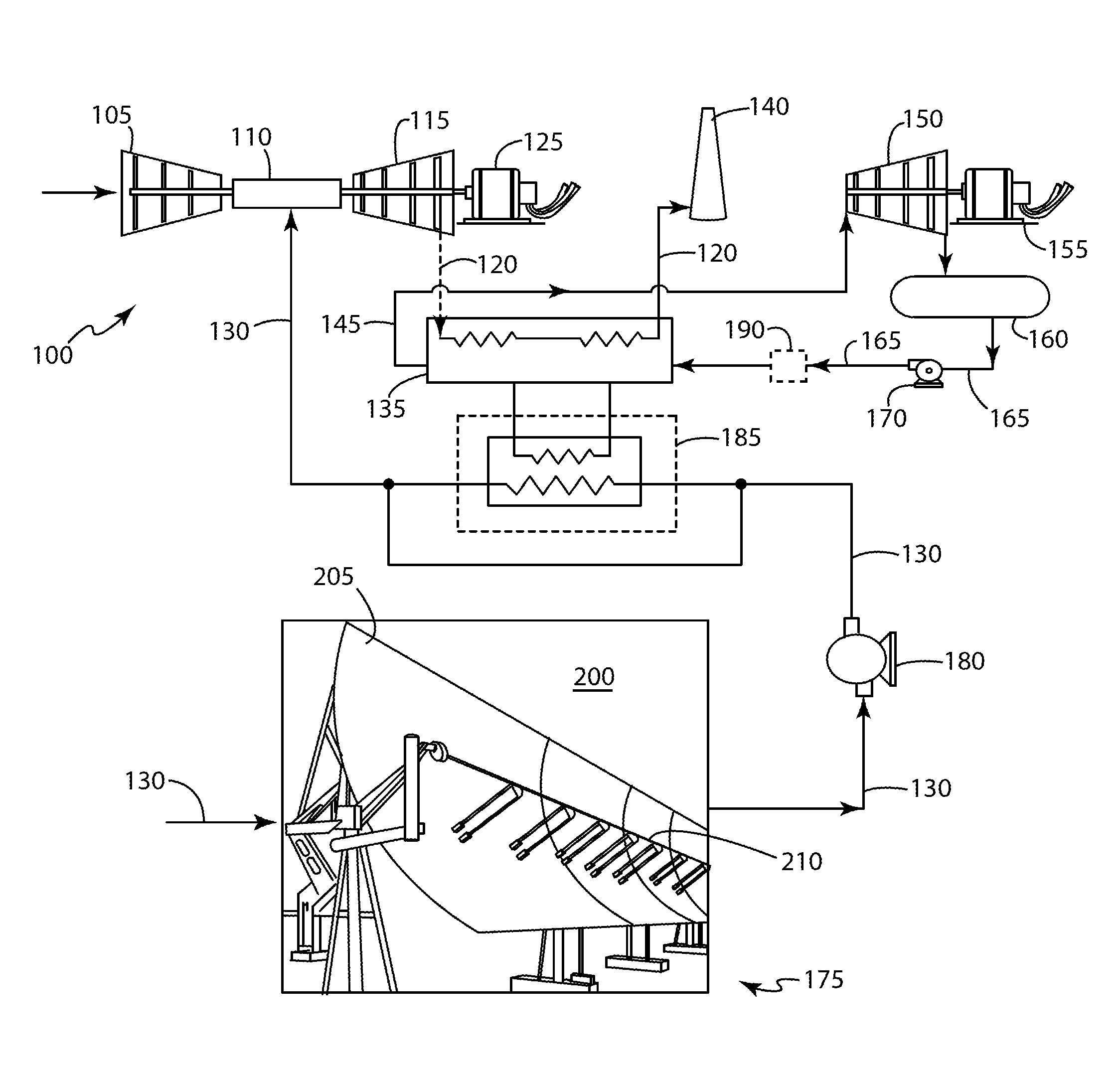 System and method for heating a fuel using a solar heating system