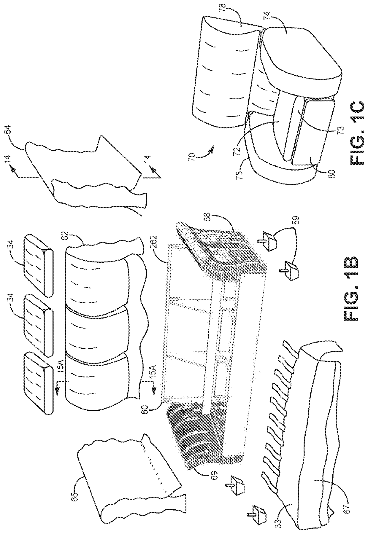 Upholstered furniture including molded furniture components