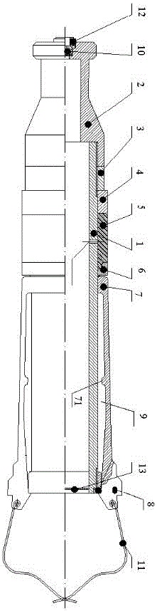 Cava-free automatic liquid drainage throttle device