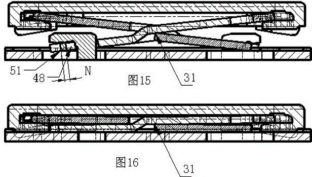 Surface fitting and scissors foot supported key switch device