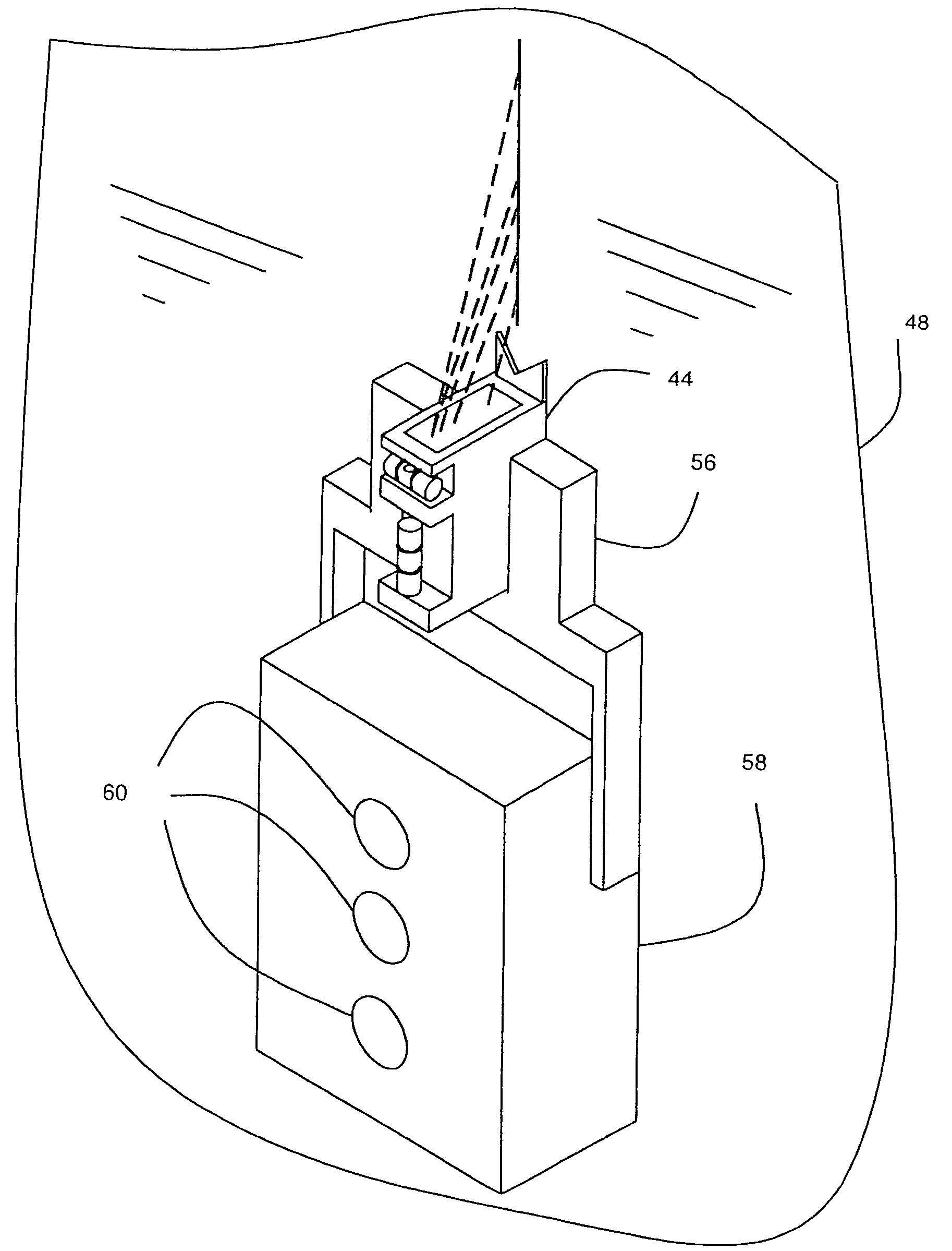 Apparatus for producing a visible line of light on a surface, particularly a wall