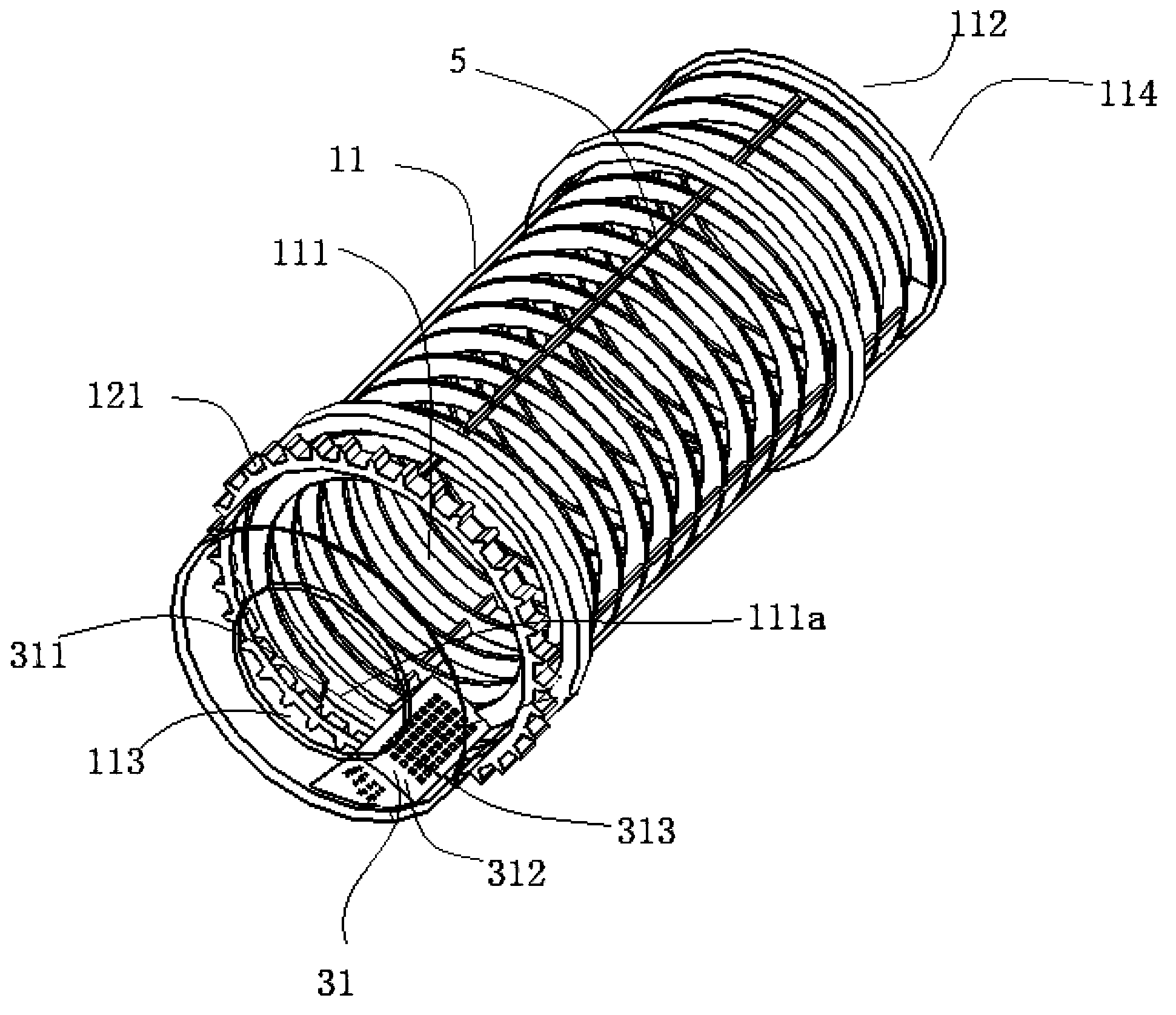 Screw conveying and cleaning device