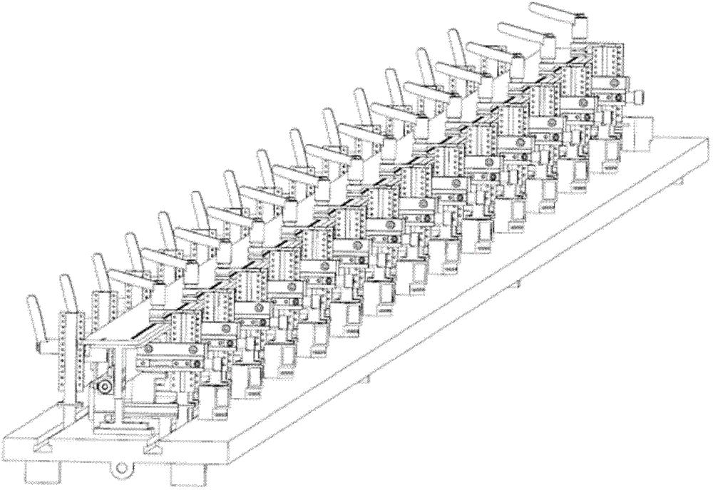 Experimental device for simulating aircraft wing stringer assembly