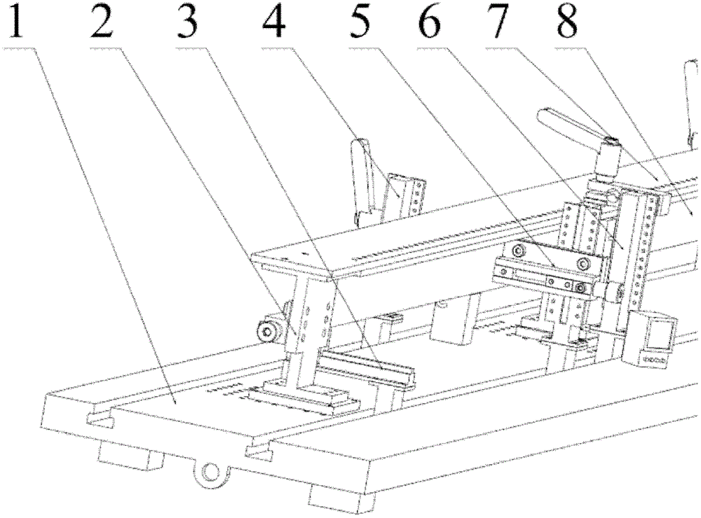 Experimental device for simulating aircraft wing stringer assembly