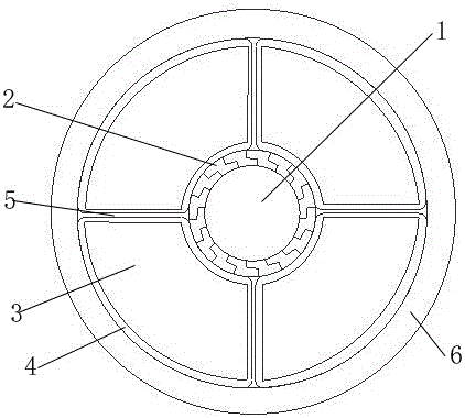 Water-blocking super-large section hollow split conductor