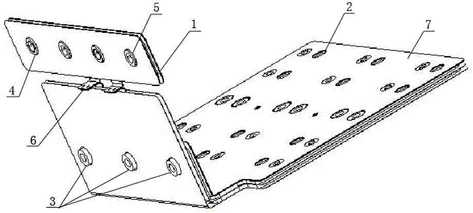 L-shaped split type composite busbar