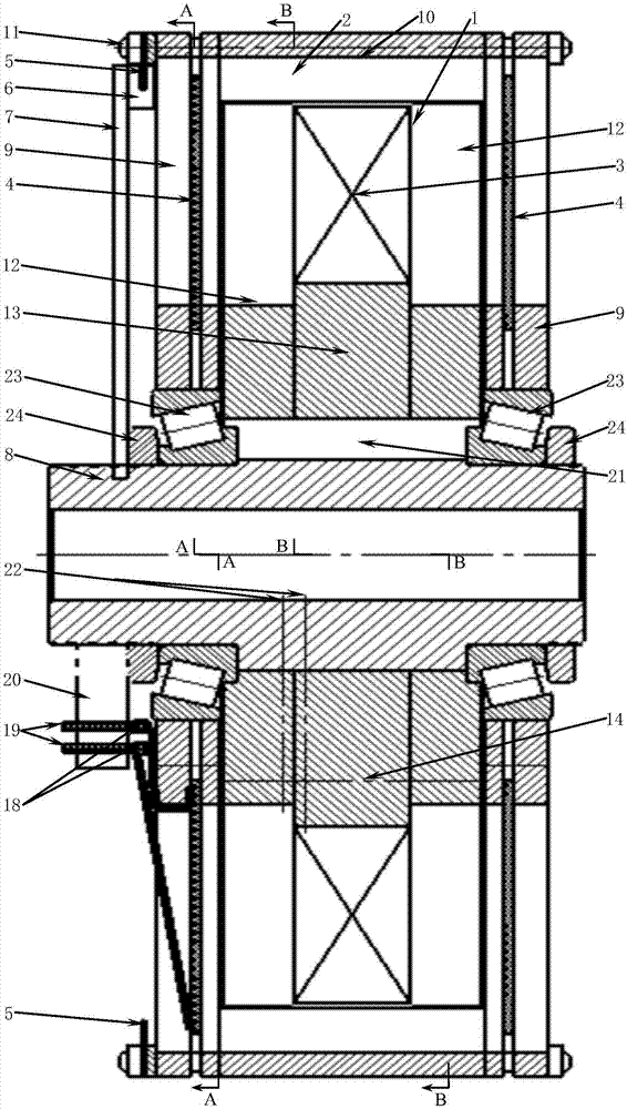 Single-phase switched reluctance motor capable of alternating operation through adoption of direct current motor principle and reluctance motor principle