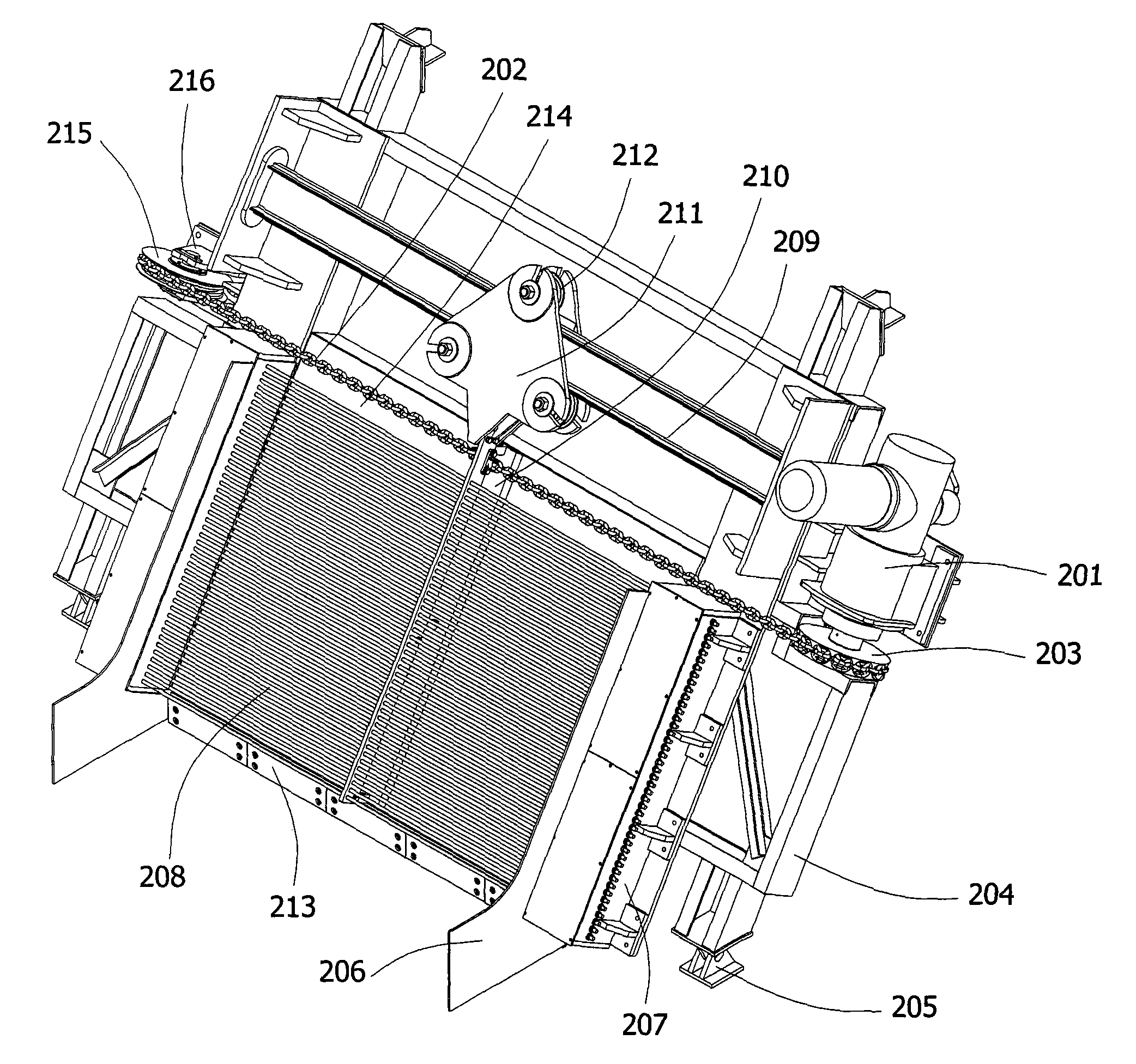 Scraper cleaning type chute segregation distributor and segregation distributing device