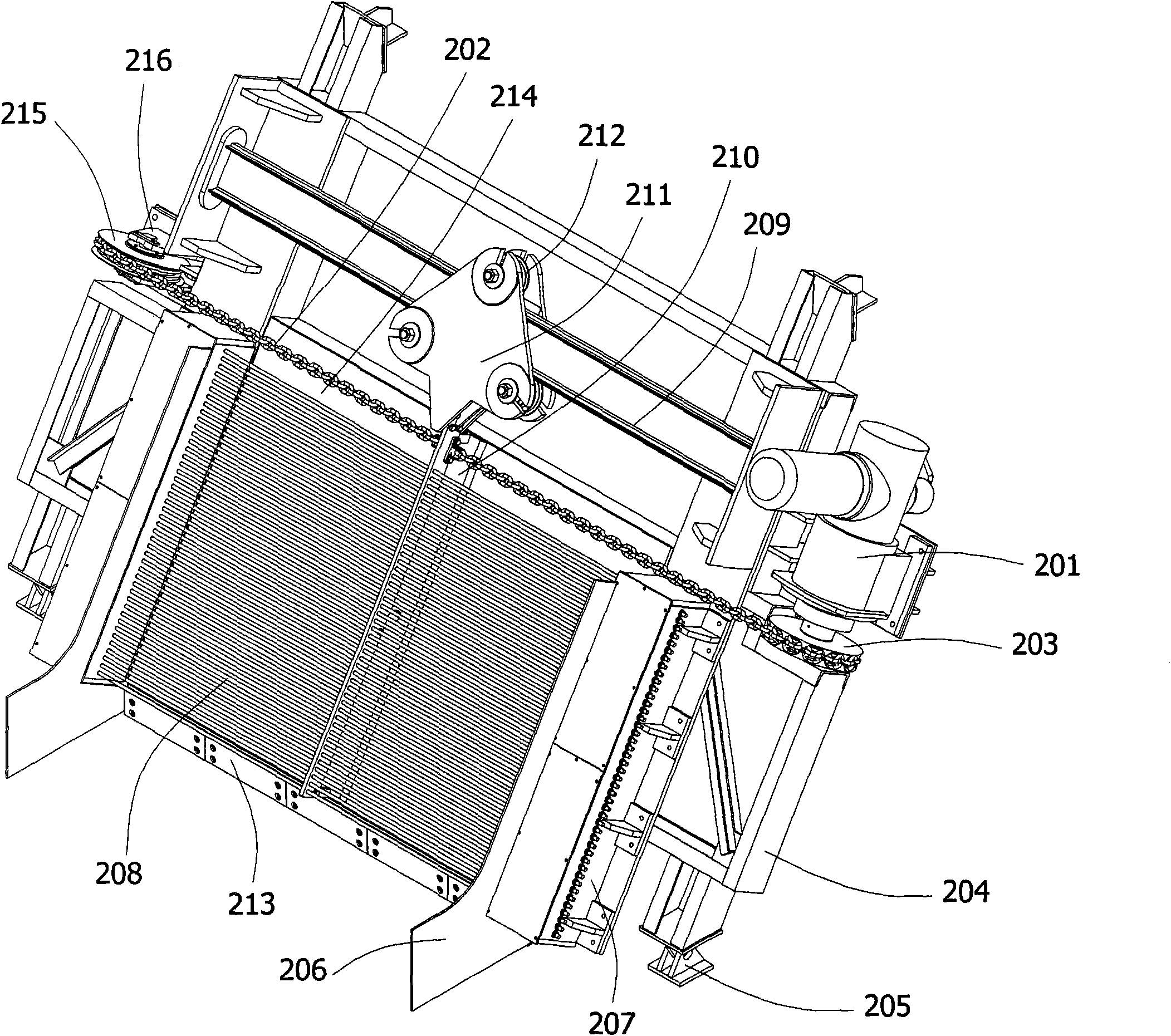 Scraper cleaning type chute segregation distributor and segregation distributing device