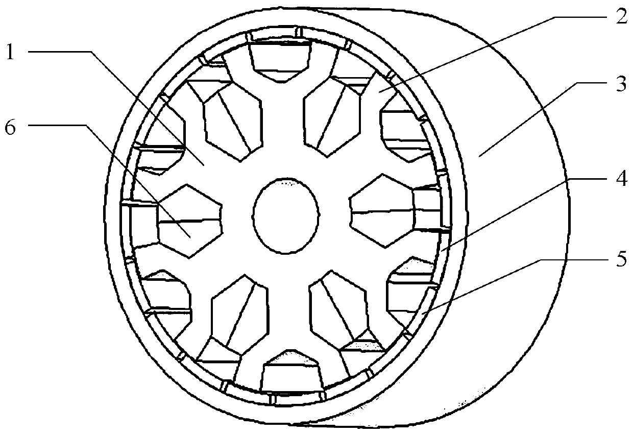 Torque ripple weakening method for concentrated winding outer rotor magnetic field modulation motor