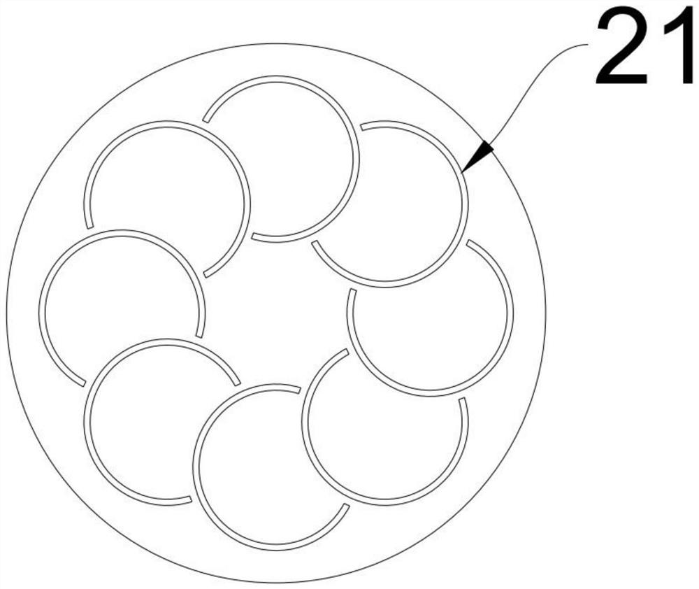 Multi-C-shaped high-hollowness bright fiber and preparation method thereof