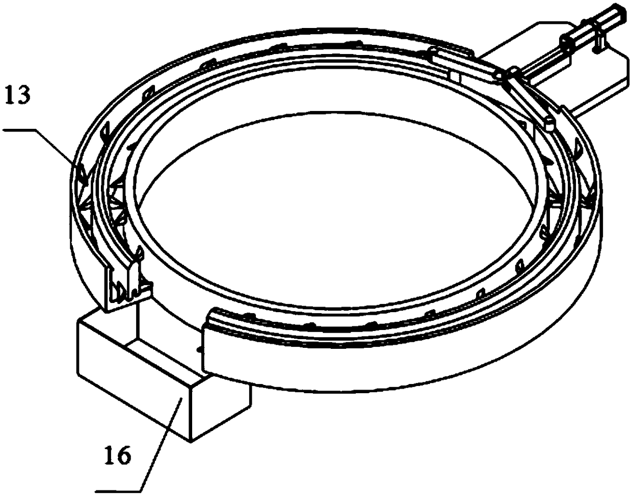 Annular bidirectional stepping push rod chip removal device