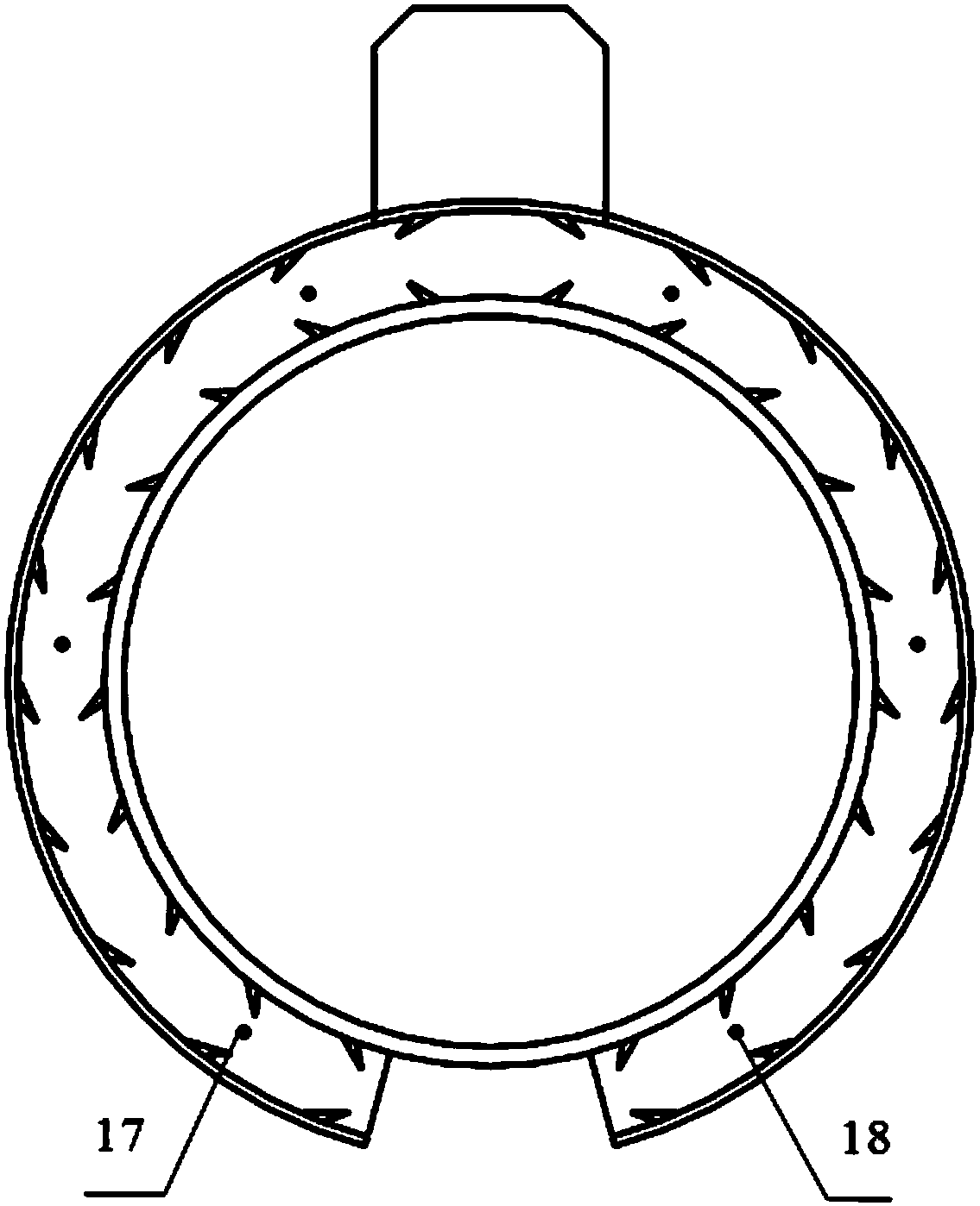 Annular bidirectional stepping push rod chip removal device