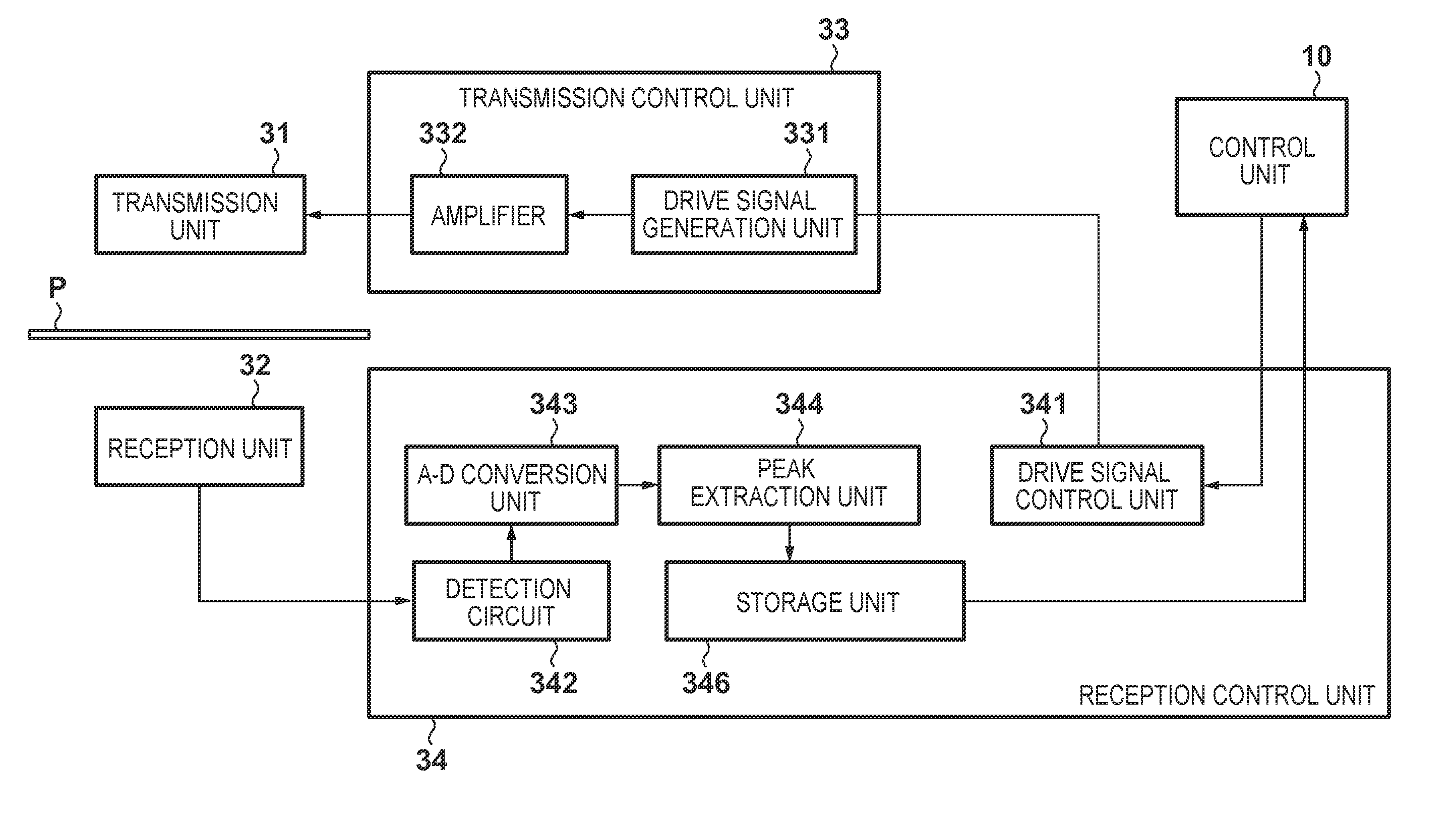 Sheet determination apparatus using ultrasonic wave transmitting unit or reception unit