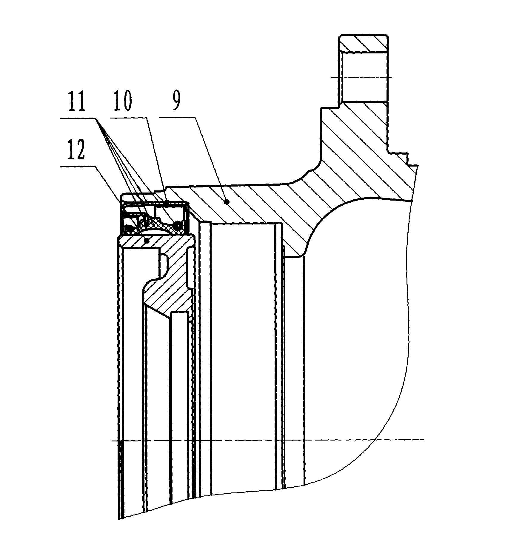 Automobile hub combined oil seal