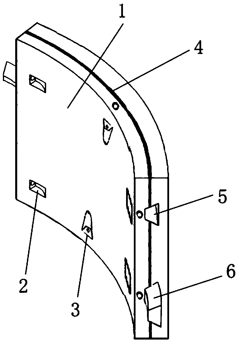 Tenon joint shield segment