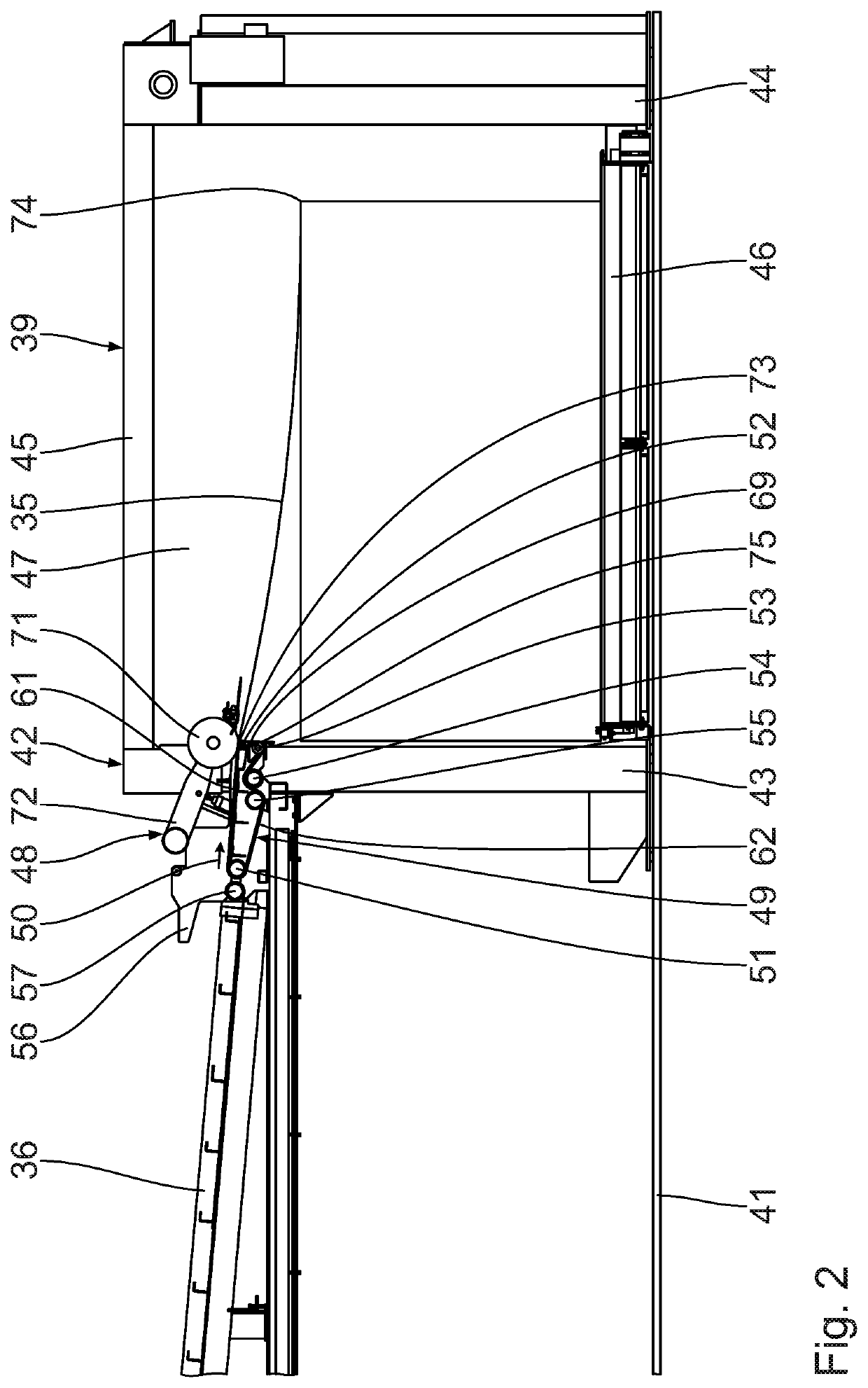 Sheet depositing arrangement