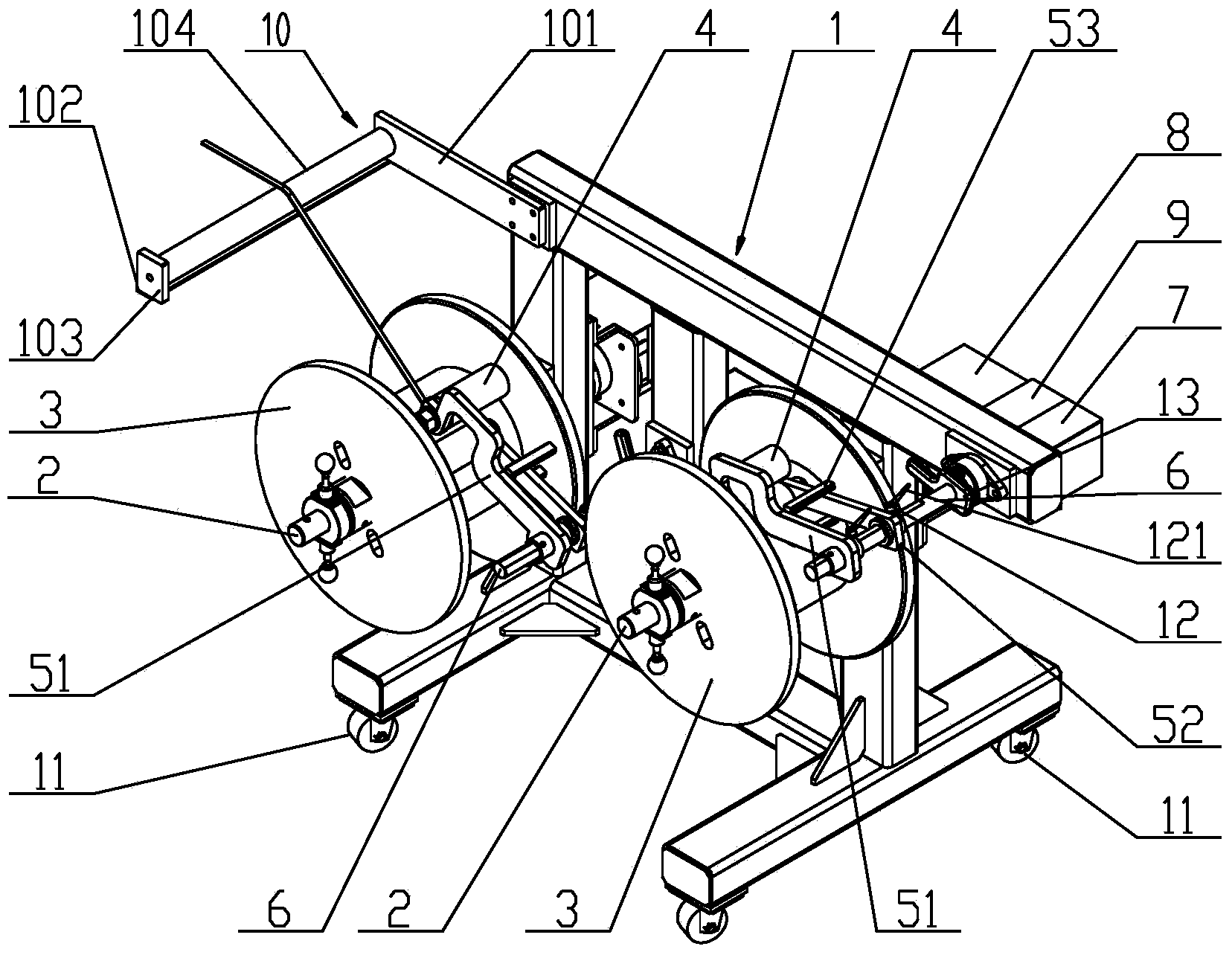 Constant-tension pay-off rack