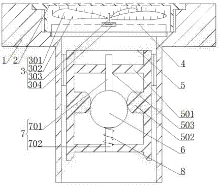 Spring-pushing-ball floor drain capable of preventing water returning