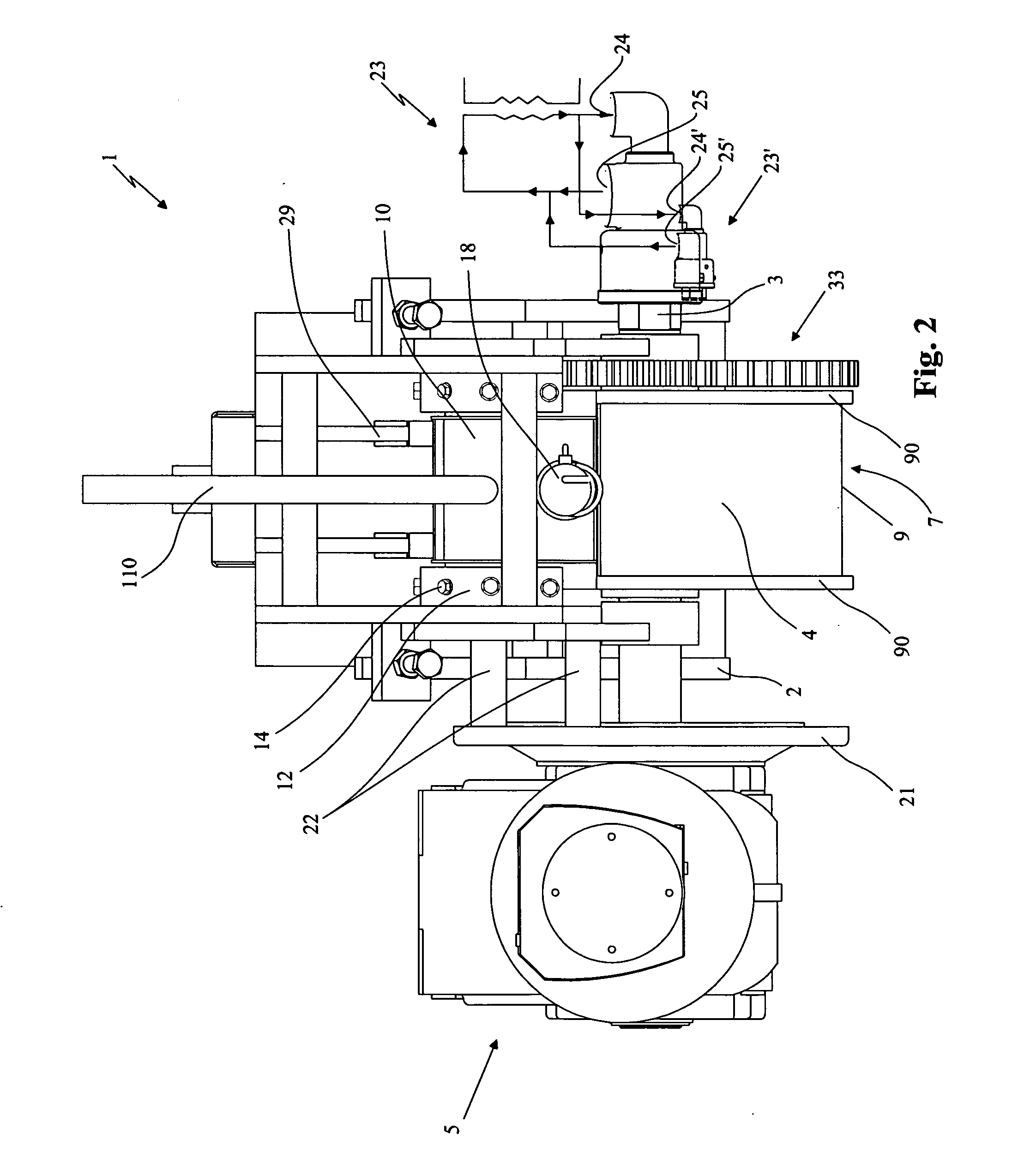 Continuous casting machine for forming a lead alloy strip of large thickness