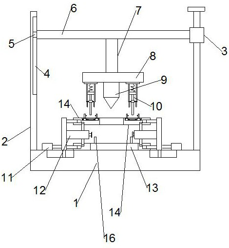 Positioning and punching device for nixie tube shell processing and production