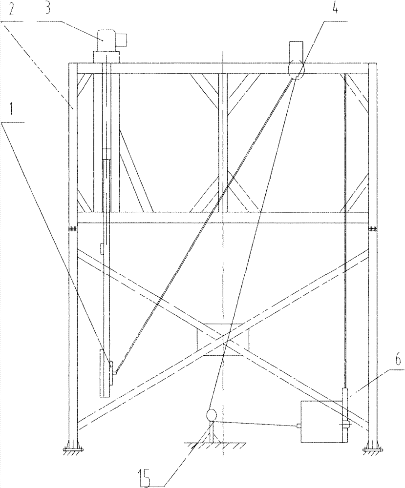 Device for detecting automobile cab and front and rear end protecting device