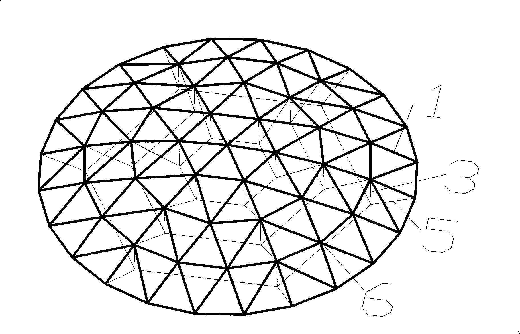 Connecting structure for suspendome